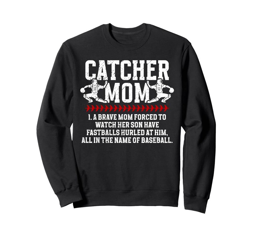 Baseball Catcher Mom Baseball Catcher Sweatshirt - Minimalist Print Unisex - T-Shirt, Sweatshirt, Hoodie