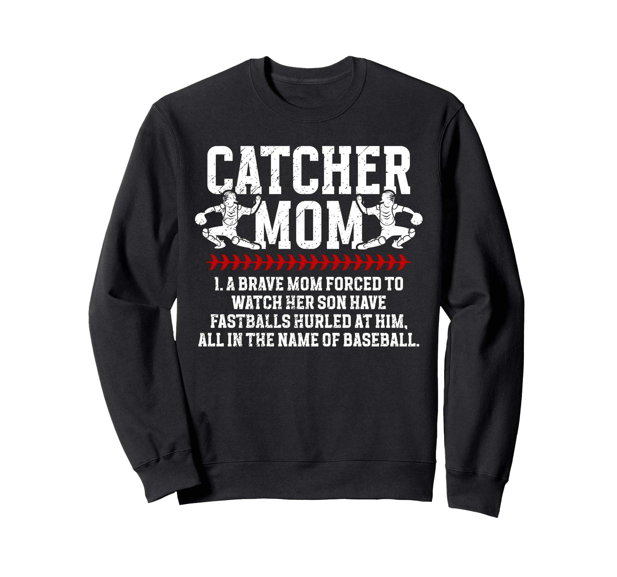 Baseball Catcher Mom Baseball Catcher Sweatshirt - Minimalist Print Unisex - T-Shirt, Sweatshirt, Hoodie