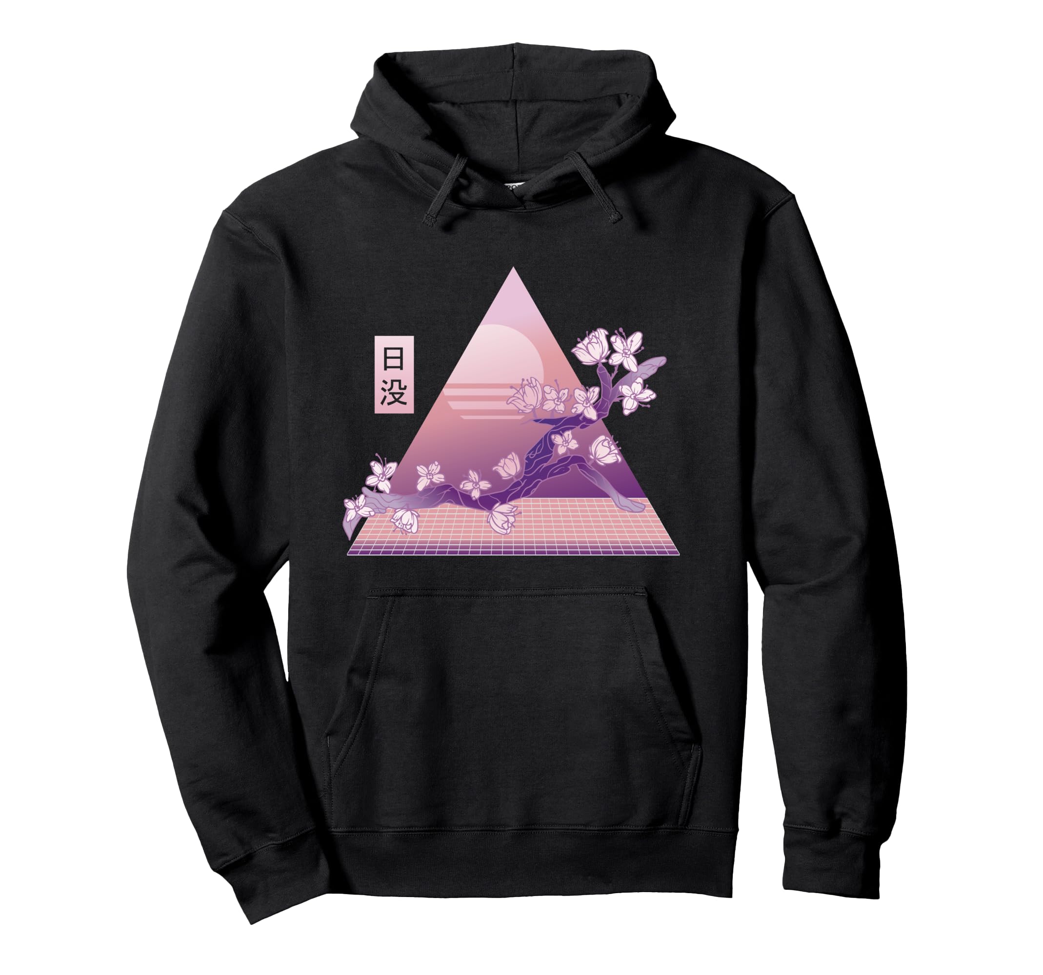 Vaporwave Japan Japanese Cherry Hoodie - Casual Everyday Wear Unisex - T-Shirt, Sweatshirt, Hoodie