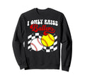 I Only Raise Ballers Groovy Baseball Sweatshirt - Graphic Print for Adults - T-Shirt, Sweatshirt, Hoodie