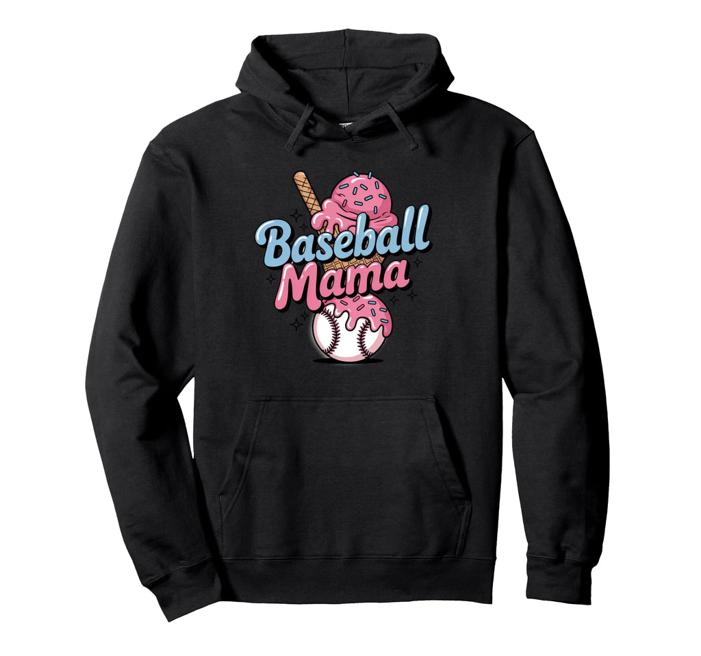 Ice Cream Drip American Baseball Mom Hoodie - Novelty Apparel Men Women - T-Shirt, Sweatshirt, Hoodie