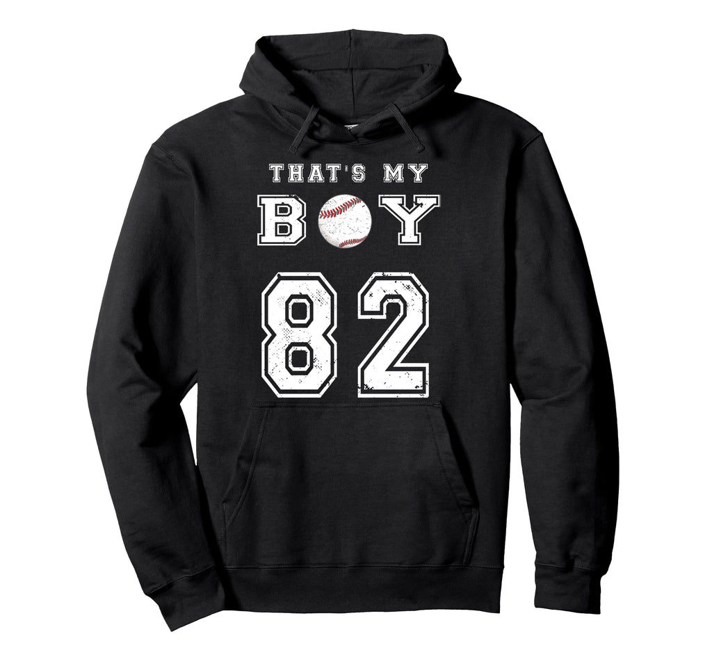 Thats My Baseball 82 Jersey Number Mom Hoodie - Unique Graphic Men Women - T-Shirt, Sweatshirt, Hoodie