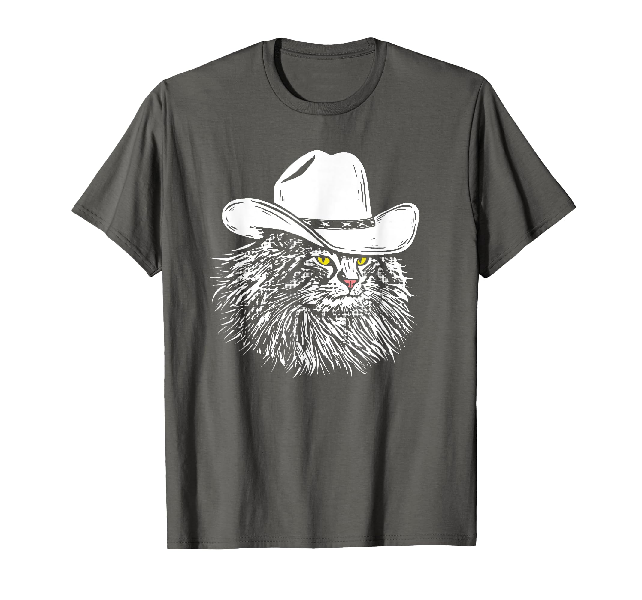 Meowdy Funny Country Music Cat Cowboy T-Shirt - Minimalist Print Men Women - T-Shirt, Sweatshirt, Hoodie