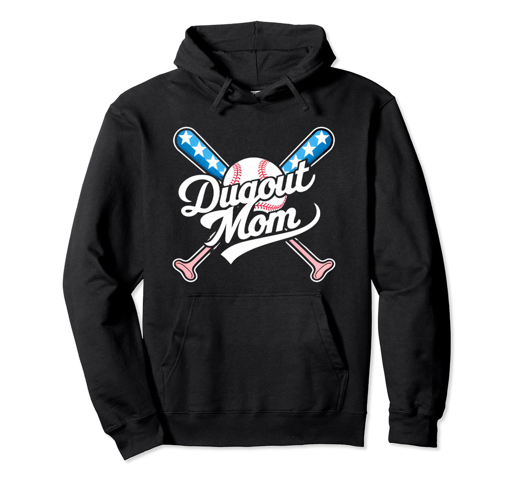 Dugout Mom Tball Ball Baseball Hoodie - Streetwear Style for Adults - T-Shirt, Sweatshirt, Hoodie