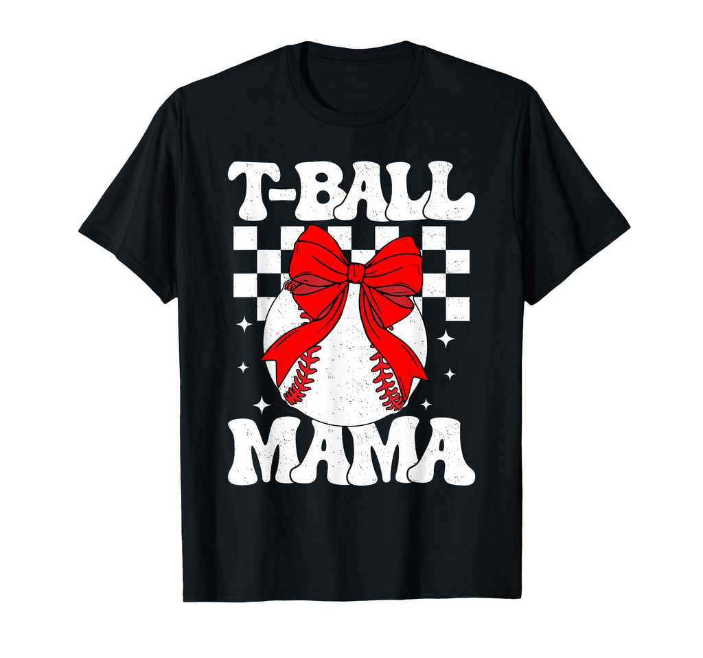 Groovy Tball Mom Softball T Ball T-Shirt - Casual Everyday Wear for Adults - T-Shirt, Sweatshirt, Hoodie