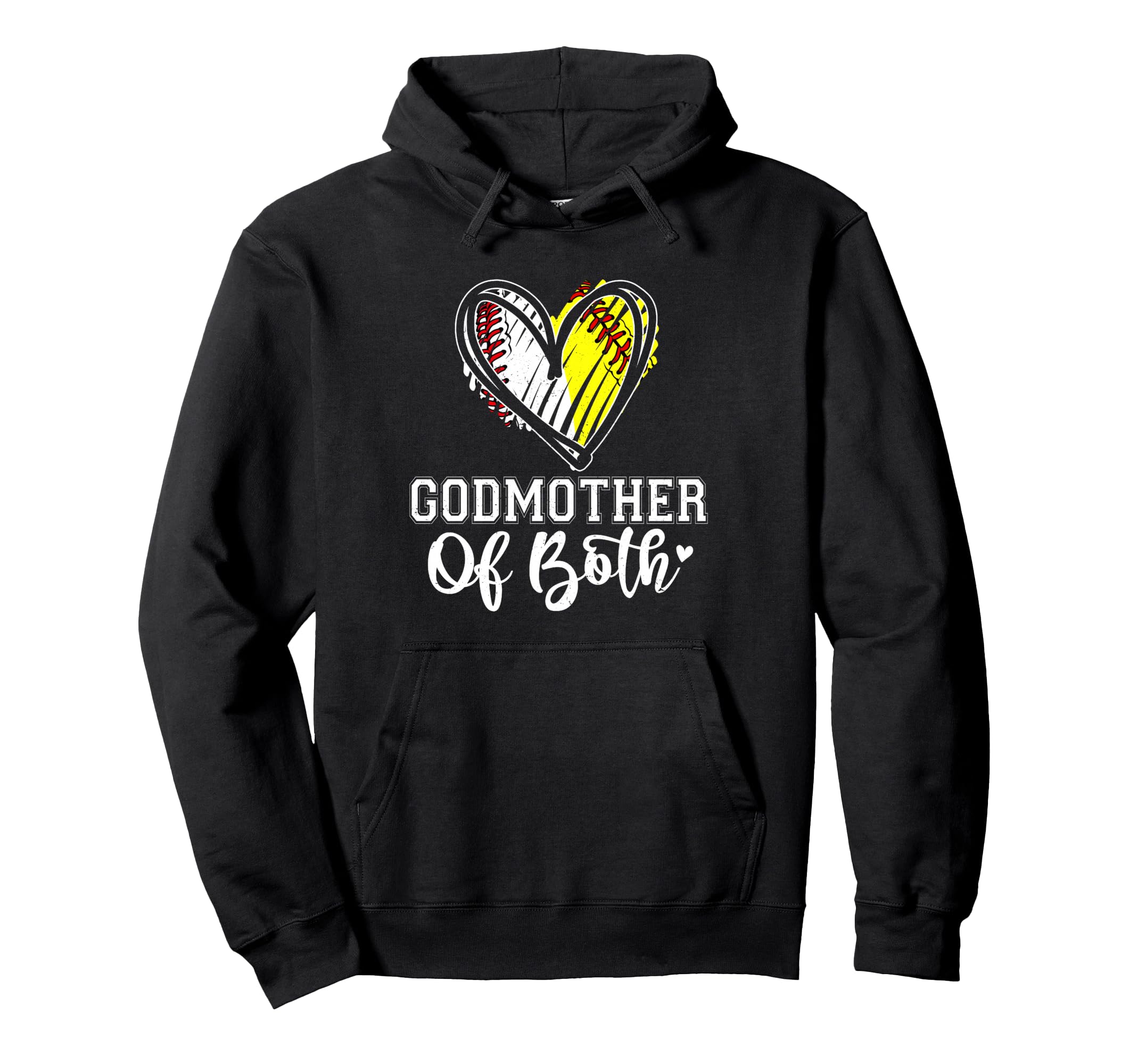 Godmother Both Baseball Softball Mom Hoodie - Custom Art Print Men Women - T-Shirt, Sweatshirt, Hoodie