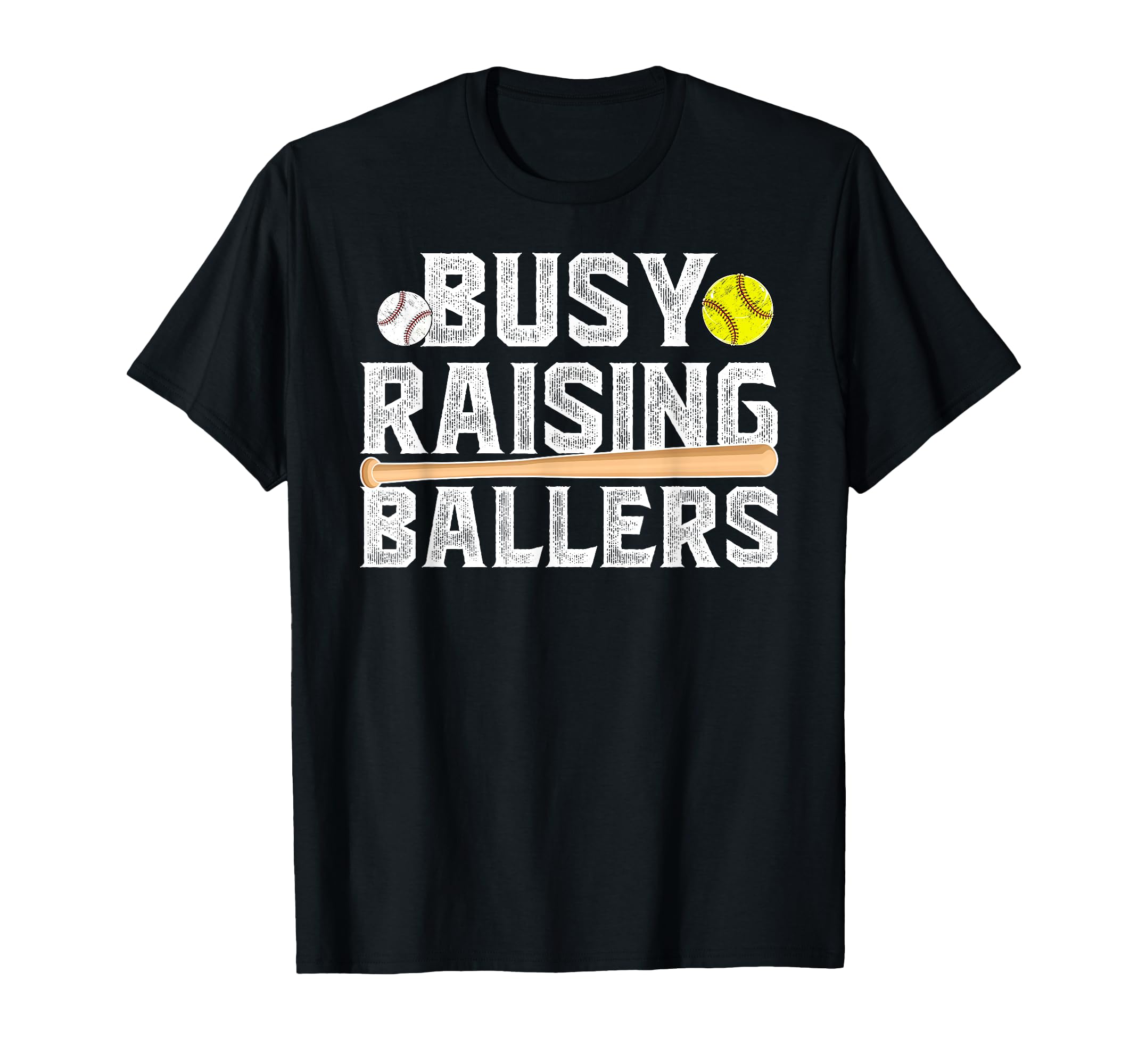 Busy Raising Ballers Baseball Softball T-Shirt - Custom Art Print Unisex - T-Shirt, Sweatshirt, Hoodie
