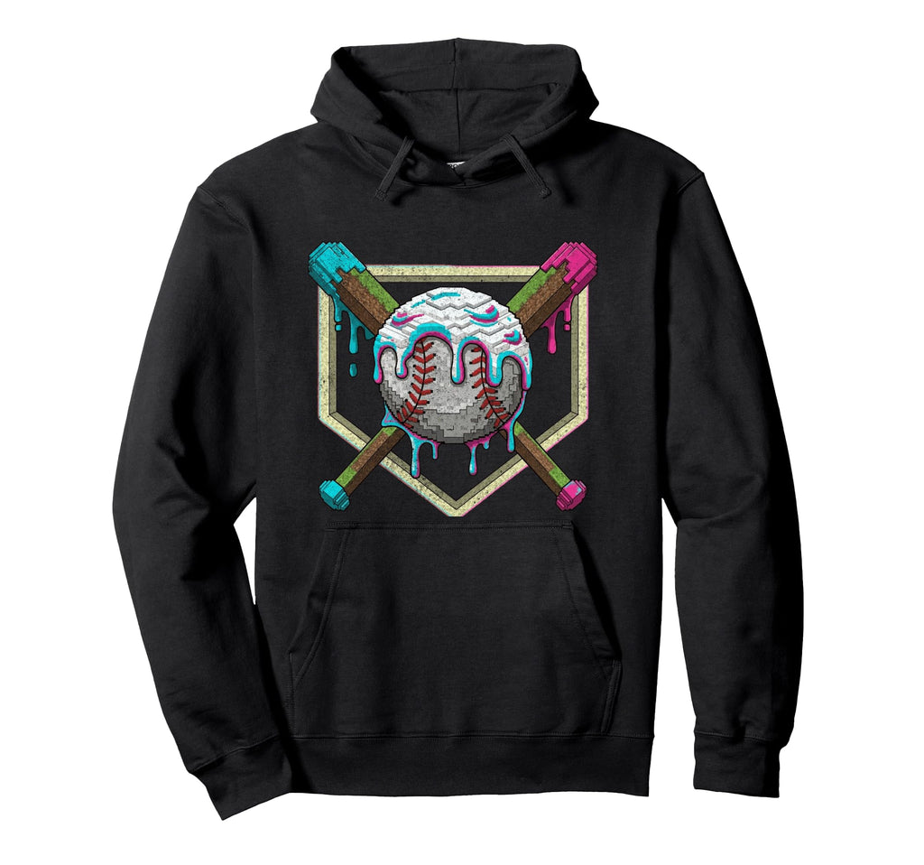 Ice Cream Drip Baseball Gamer Gifts T-Shirt - Unique Graphic Men Women - T-Shirt, Sweatshirt, Hoodie