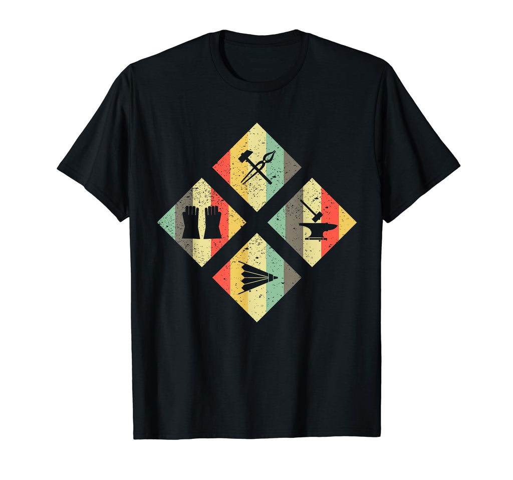 Blacksmith Tools Distressed T-Shirt - Novelty Apparel for Adults - T-Shirt, Sweatshirt, Hoodie