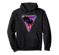 Synthwave Vaporwave Triangle Palm Hoodie - Custom Art Print Men Women - T-Shirt, Sweatshirt, Hoodie