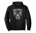 Bulldog 90S Heavy Metal Dog Lover Hoodie - Fun Novelty Design Men Women - T-Shirt, Sweatshirt, Hoodie