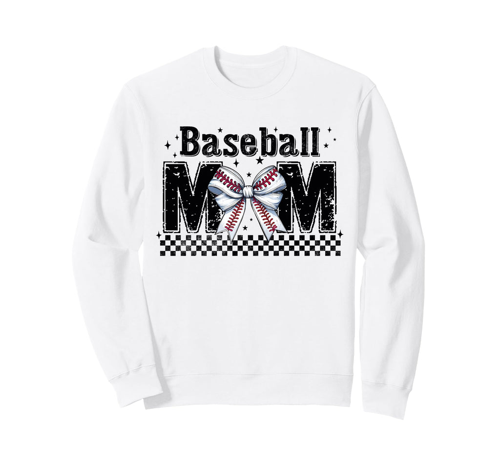 Baseball Mom Coquette Bow Game Sweatshirt - Aesthetic Graphic Men Women - T-Shirt, Sweatshirt, Hoodie