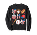 Baseball 4Th July Coquette Bow Sweatshirt - Casual Everyday Wear Unisex - T-Shirt, Sweatshirt, Hoodie