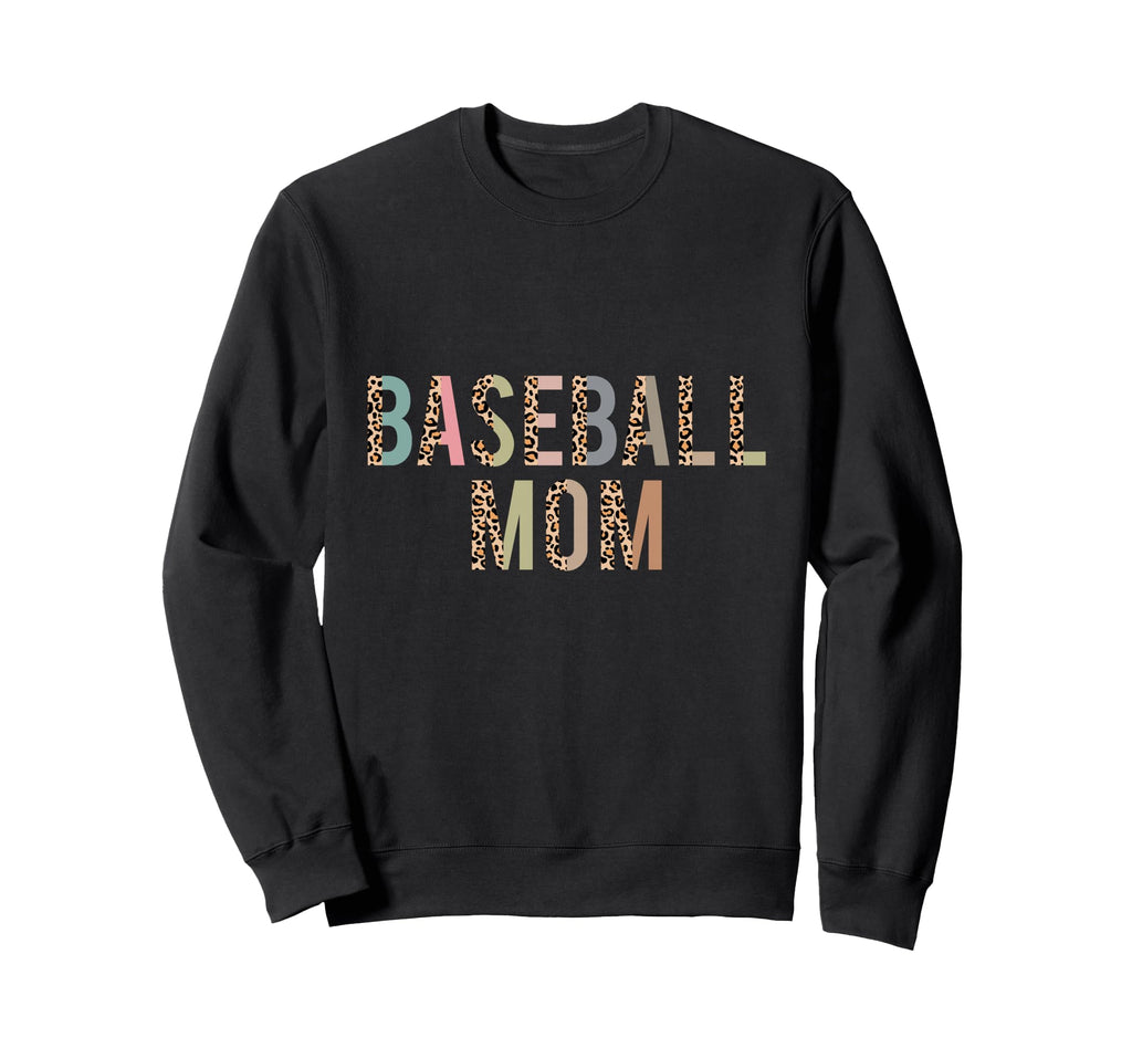 Baseball Mom Leopard Baseball Sweatshirt - Novelty Apparel Men Women - T-Shirt, Sweatshirt, Hoodie
