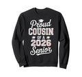 Proud Cousin 2026 Senior Baseball Sweatshirt - Custom Art Print for Adults - T-Shirt, Sweatshirt, Hoodie