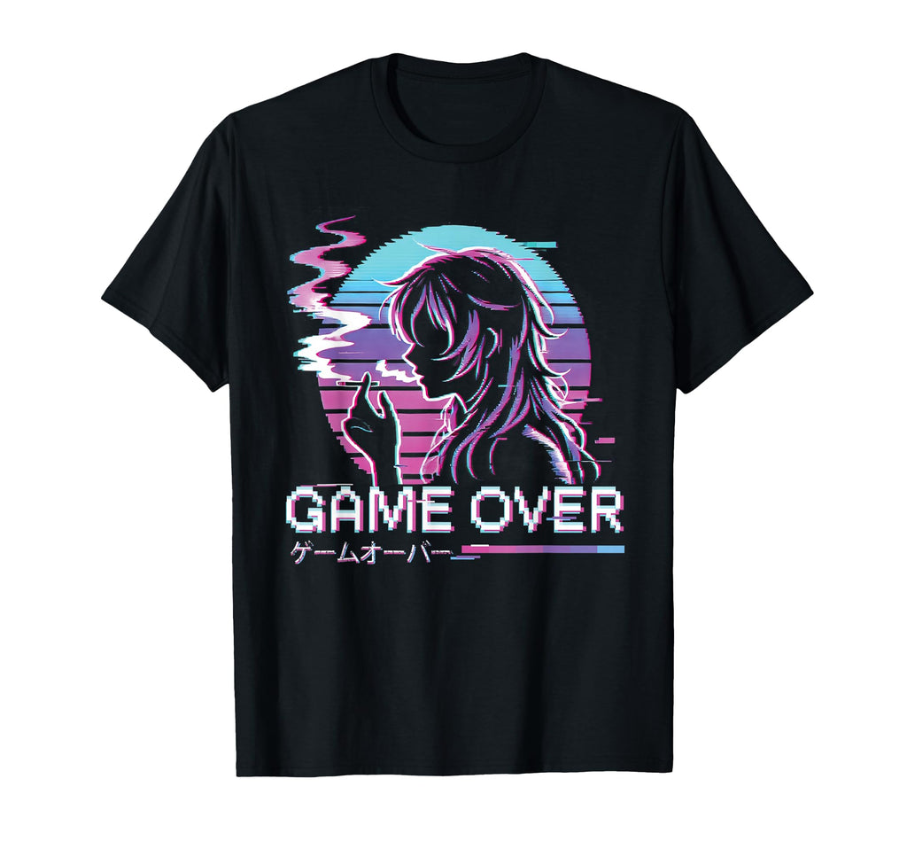 Japanese Vaporwave Aesthetic Sad Anime T-Shirt - Graphic Print Men Women - T-Shirt, Sweatshirt, Hoodie