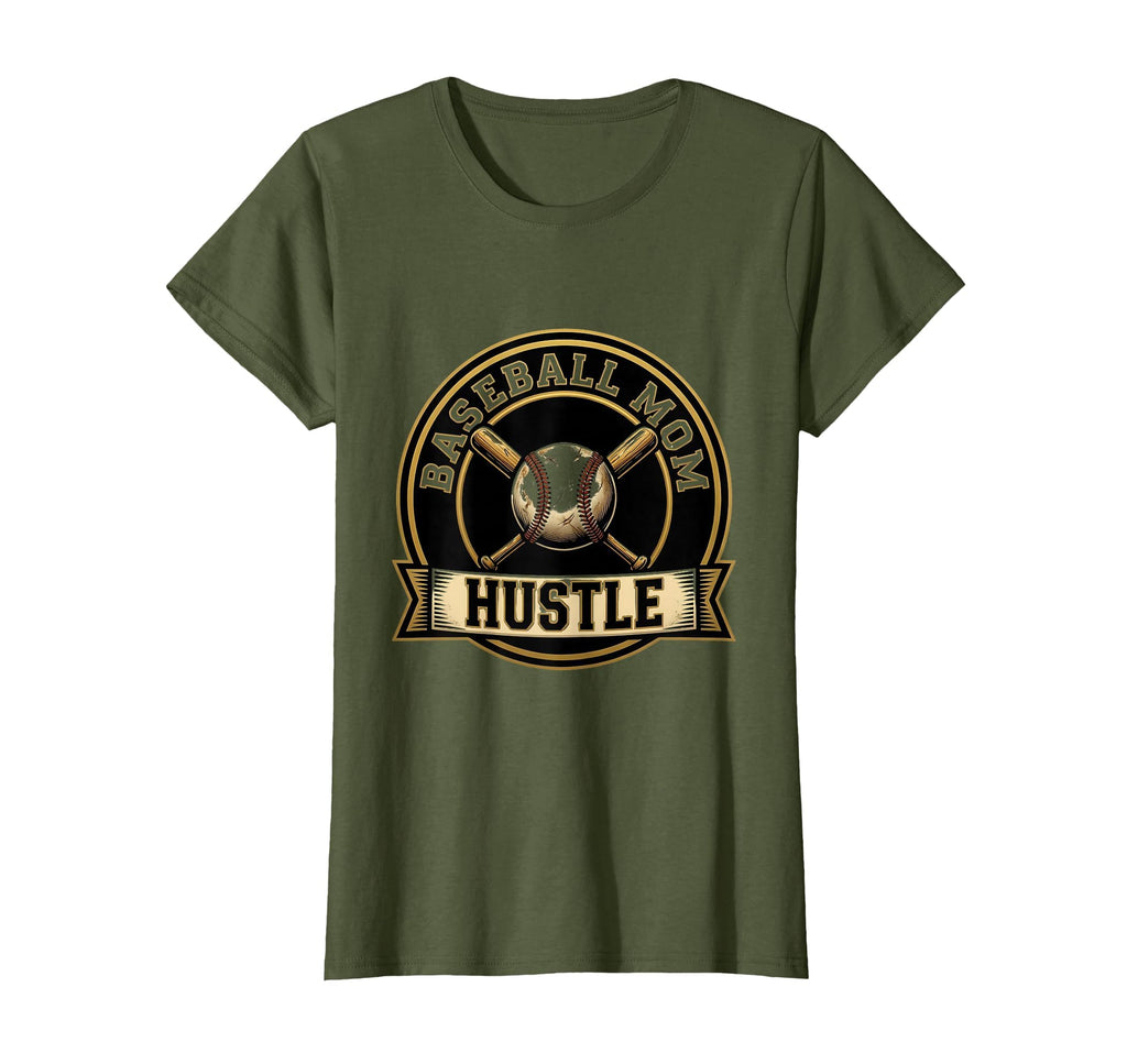 Baseball Mom Hustle Proud Sports T-Shirt - Minimalist Print Men Women - T-Shirt, Sweatshirt, Hoodie