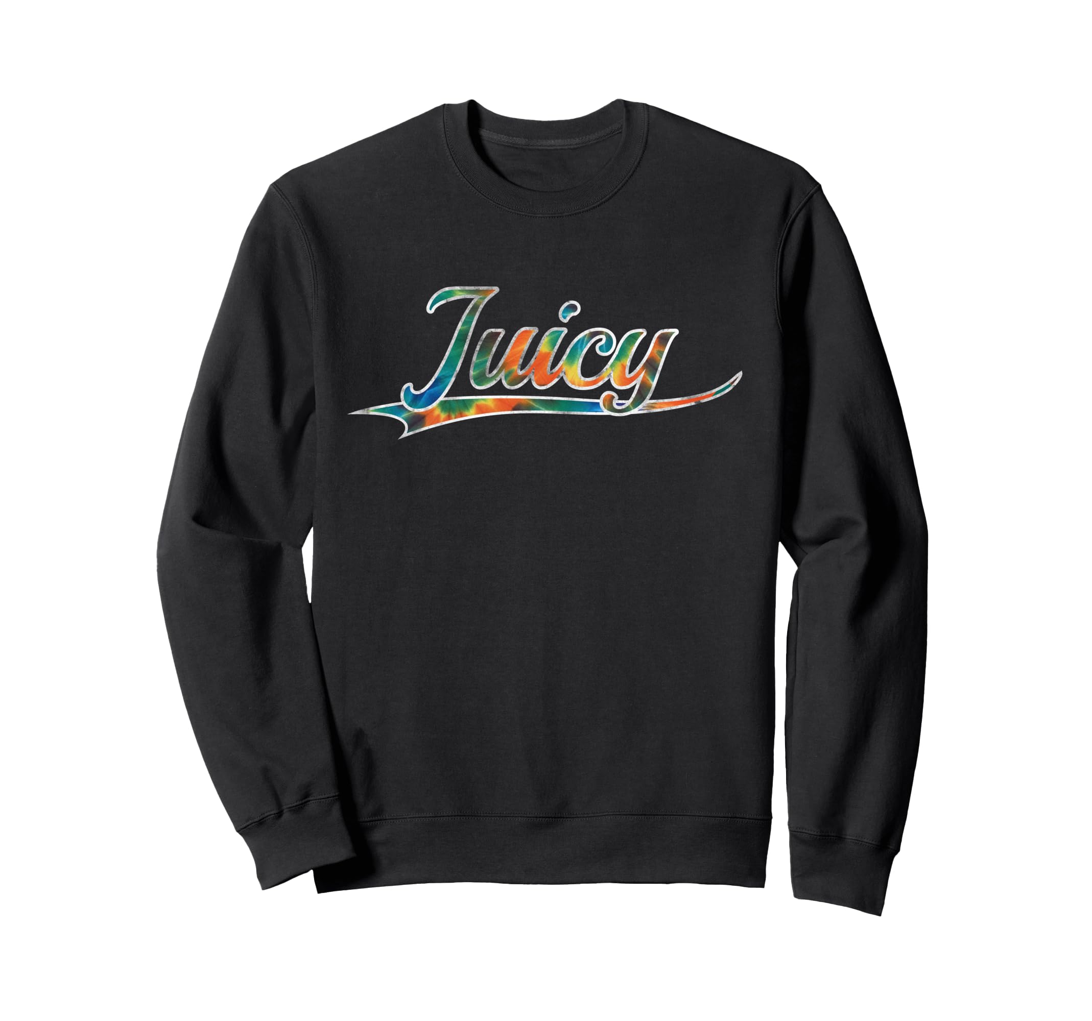 Juicy Y2K Aesthetic Tie Dye Sweatshirt - Fun Novelty Design Men Women - T-Shirt, Sweatshirt, Hoodie