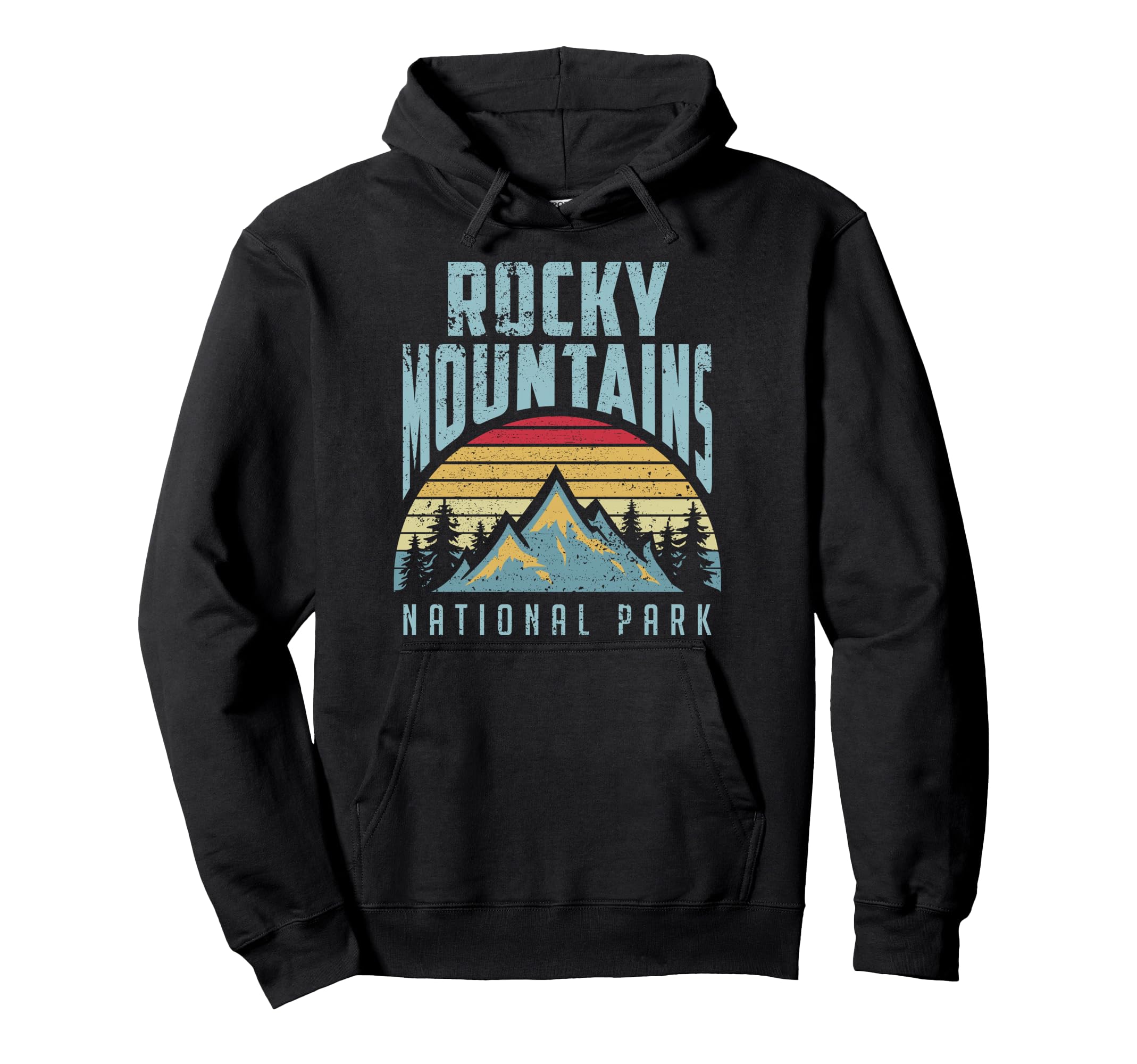 Rocky Mountains National Park Colorado Hoodie - Unique Graphic for Adults - T-Shirt, Sweatshirt, Hoodie