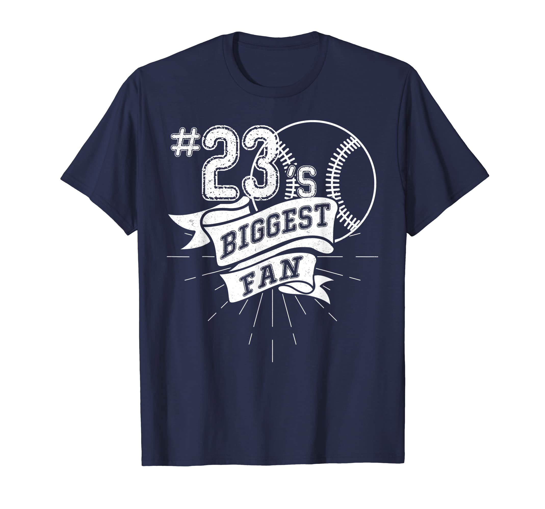 Biggest Fan Baseball Player Number 23 T-Shirt - Trendy Graphic for Adults - T-Shirt, Sweatshirt, Hoodie