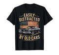 Easily Distracted Old Cars Car Guy Funny T-Shirt - Minimalist Print Unisex - T-Shirt, Sweatshirt, Hoodie