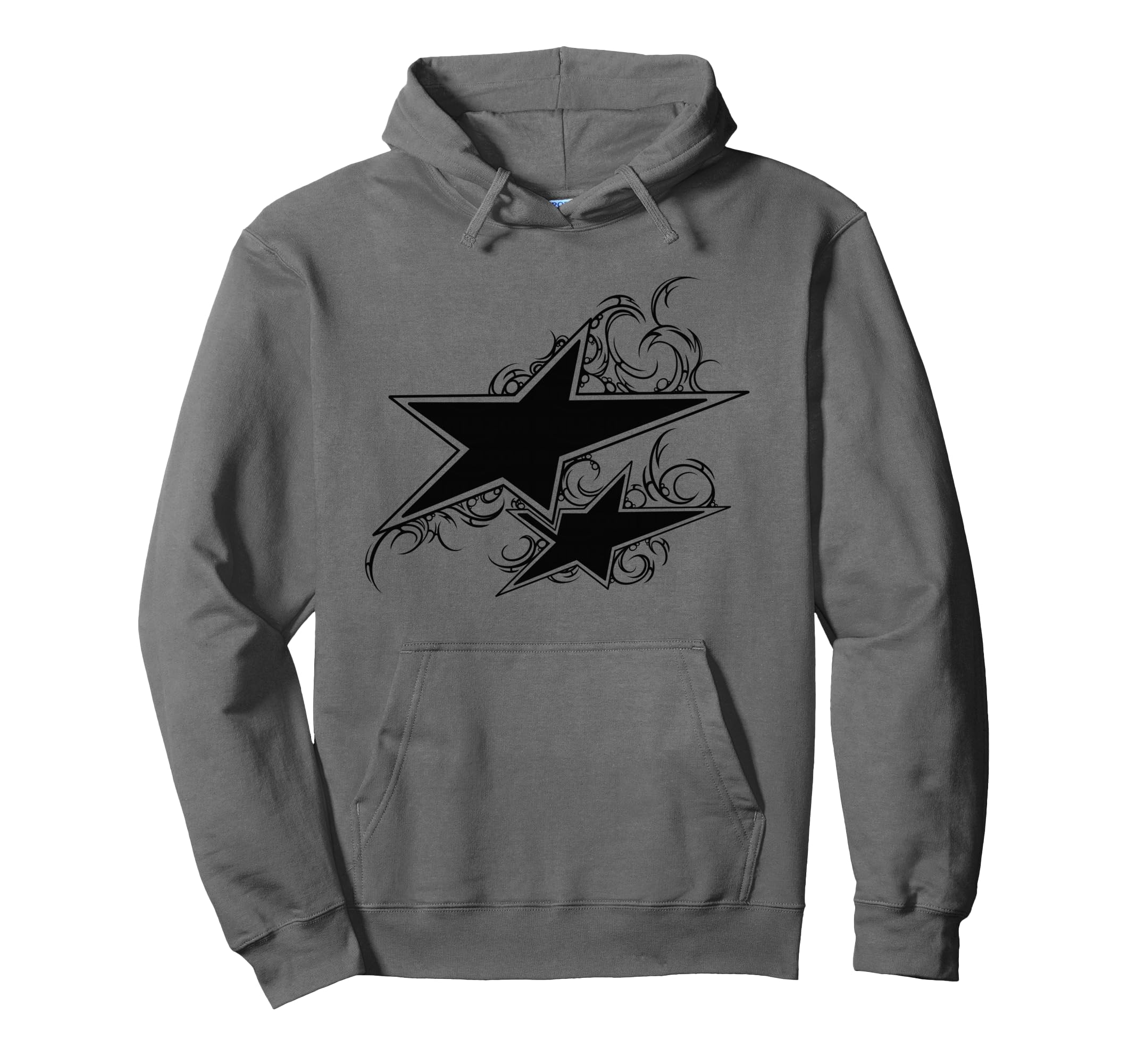 90S Y2K Tattoo Styl Double Star Hoodie - Trendy Graphic Unisex - T-Shirt, Sweatshirt, Hoodie