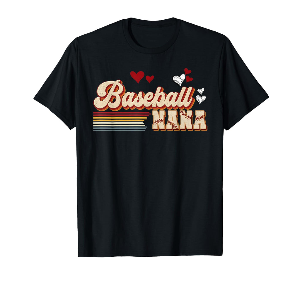 Baseball Nana Heart Grandma Gigi Love T-Shirt - Minimalist Print Men Women - T-Shirt, Sweatshirt, Hoodie