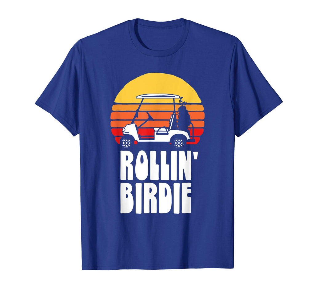 Rollin Birdie Funny Golf Cart Sunset T-Shirt - Minimalist Print for Adults - T-Shirt, Sweatshirt, Hoodie