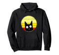 Peek Boo Kitten Crazy Cat Sunset Distressed Hoodie - Unique Graphic Unisex - T-Shirt, Sweatshirt, Hoodie
