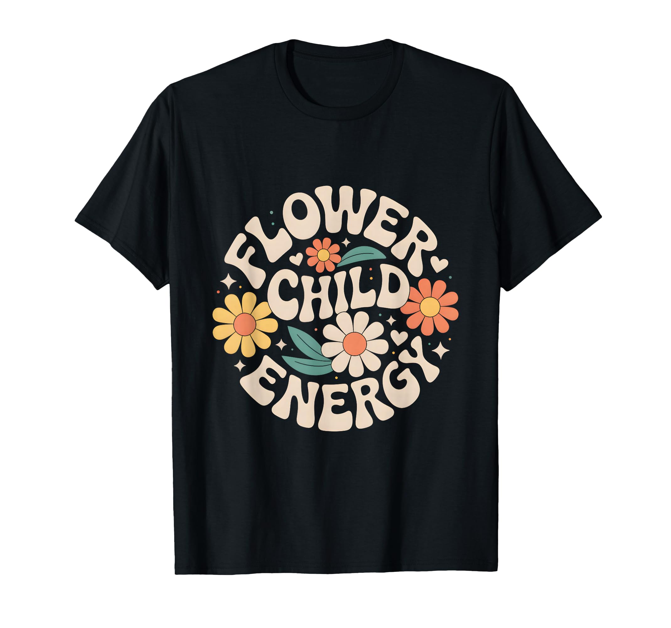 Flower Child Energy Daisy Floral T-Shirt - Fun Novelty Design for Adults - T-Shirt, Sweatshirt, Hoodie