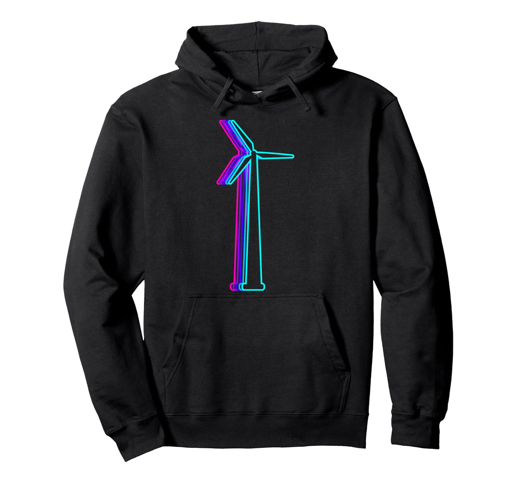 Wind Turbine Technician Vaporwave Hoodie - Trendy Graphic Unisex - T-Shirt, Sweatshirt, Hoodie