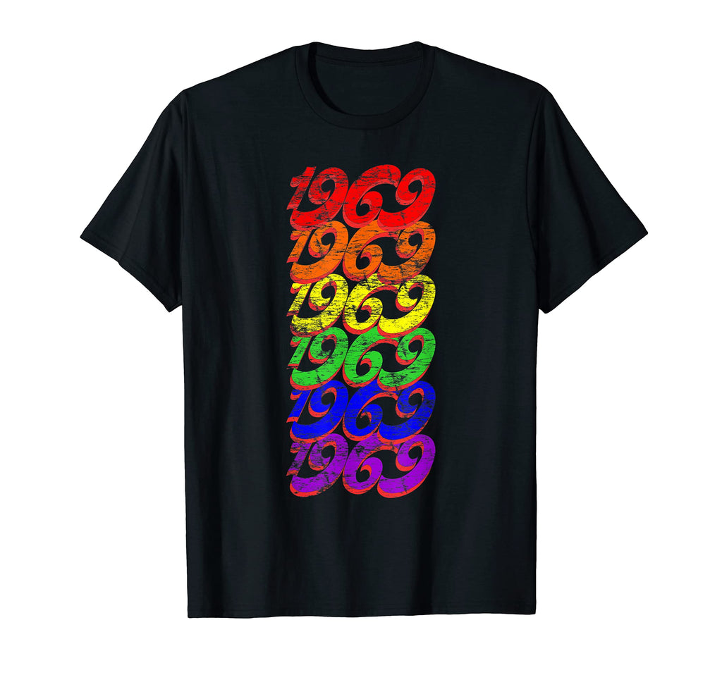 1969 Birthday Lgbt Pride Distressed T-Shirt - Novelty Apparel Men Women - T-Shirt, Sweatshirt, Hoodie