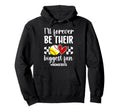 Their Biggest Fan Mom Both Baseball Hoodie - Aesthetic Graphic Unisex - T-Shirt, Sweatshirt, Hoodie