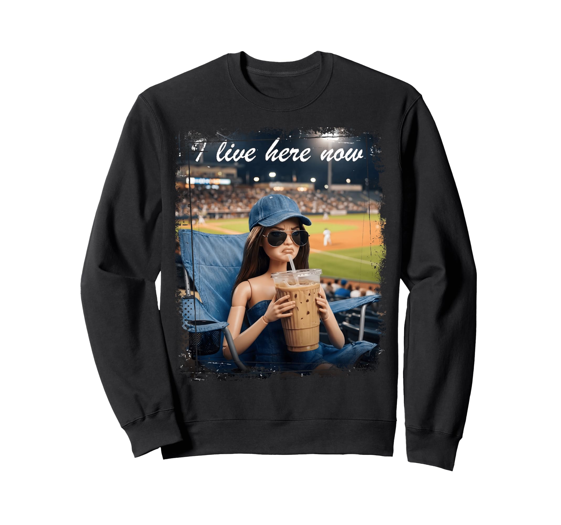 Sassy Doll Iced Coffee Baseball Sweatshirt - Fun Novelty Design Men Women - T-Shirt, Sweatshirt, Hoodie