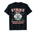 Ovarian Cancer Awareness Teal Coquette T-Shirt - Graphic Print Unisex - T-Shirt, Sweatshirt, Hoodie
