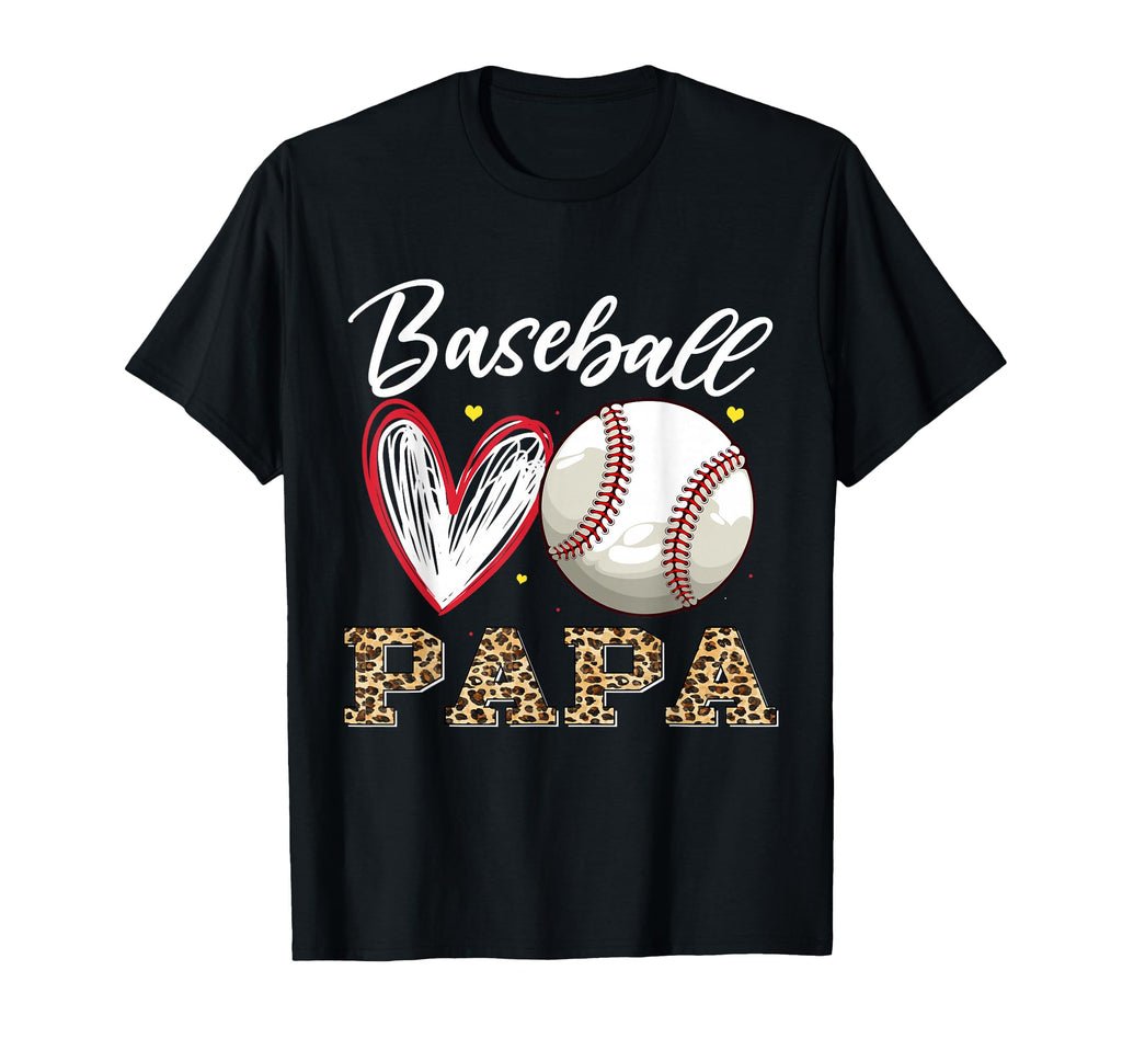 Baseball Papa Leopard Family Matching T-Shirt - Novelty Apparel for Adults - T-Shirt, Sweatshirt, Hoodie