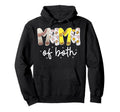 Mama Both Baseball Softball Mom Mothers Hoodie - Trendy Graphic for Adults - T-Shirt, Sweatshirt, Hoodie