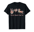 Funny Horse Lover Gifts Peace Love T-Shirt - Unique Graphic Men Women - T-Shirt, Sweatshirt, Hoodie
