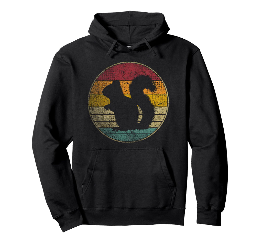 Squirrel Distressed Silhouette 60S Hoodie - Streetwear Style for Adults - T-Shirt, Sweatshirt, Hoodie