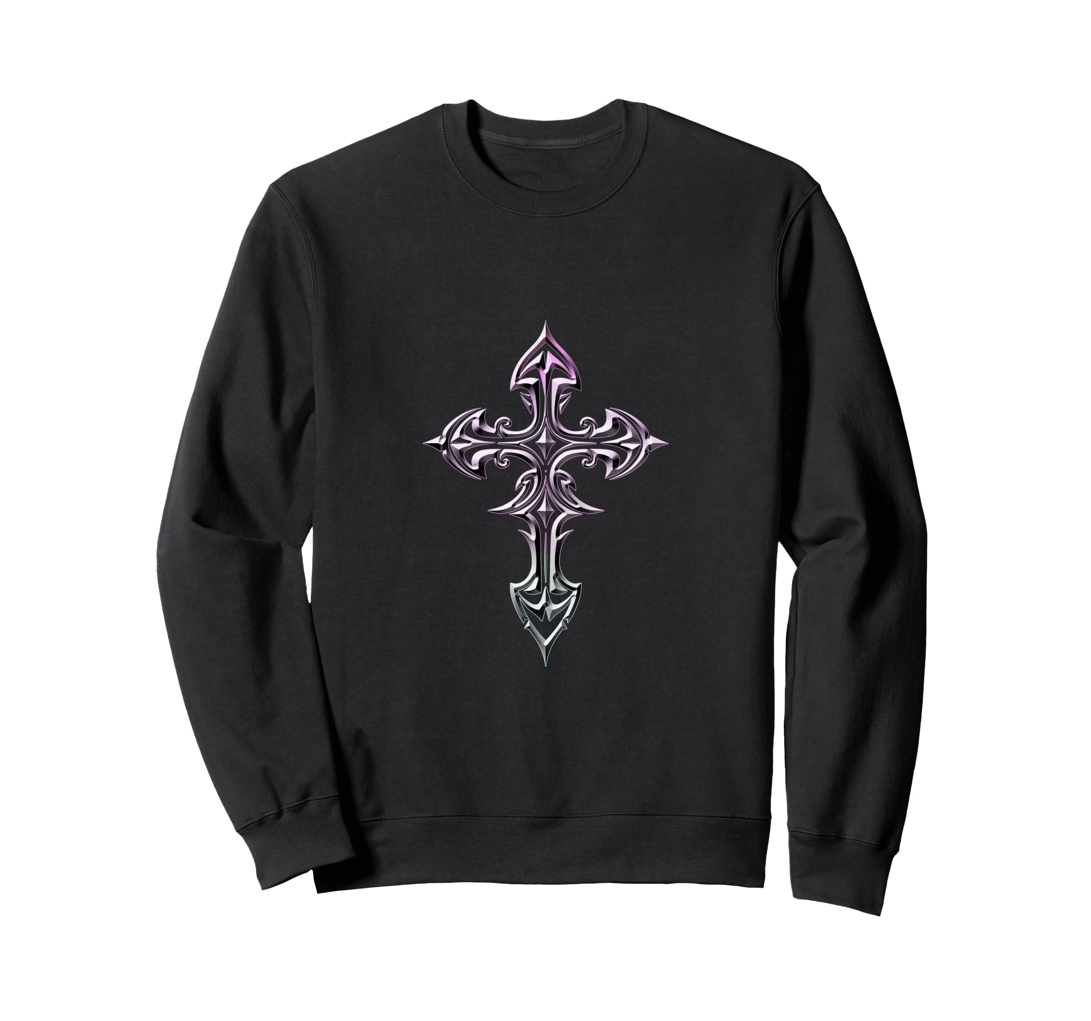 Emo Goth Cross Minimal Gothic Symbol Alt Sweatshirt - Graphic Print Unisex - T-Shirt, Sweatshirt, Hoodie