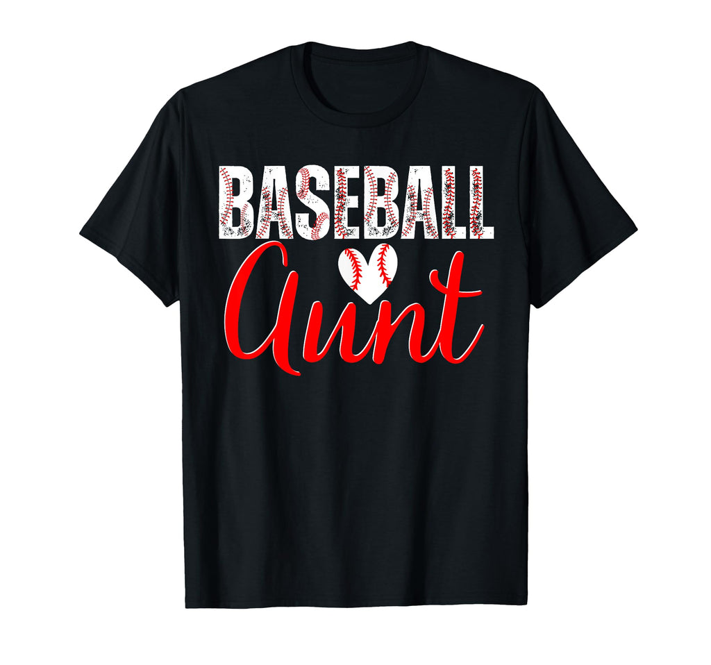 Baseball Aunt Family Matching T-Shirt - Casual Everyday Wear for Adults - T-Shirt, Sweatshirt, Hoodie