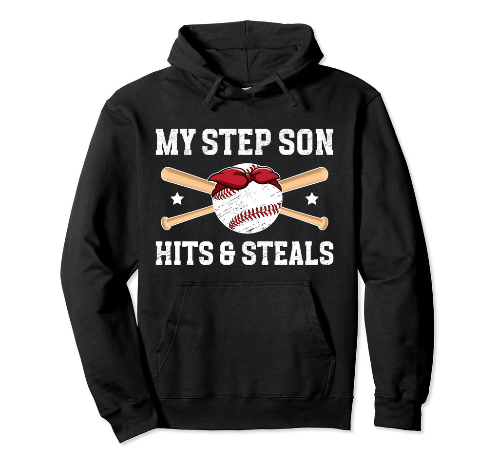 My Step Son Baseball Step Mom Hoodie - Aesthetic Graphic for Adults - T-Shirt, Sweatshirt, Hoodie