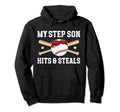 My Step Son Baseball Step Mom Hoodie - Aesthetic Graphic for Adults - T-Shirt, Sweatshirt, Hoodie