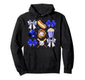 Baseball Coquette Bow Baseball Mama Hoodie - Graphic Print for Adults - T-Shirt, Sweatshirt, Hoodie