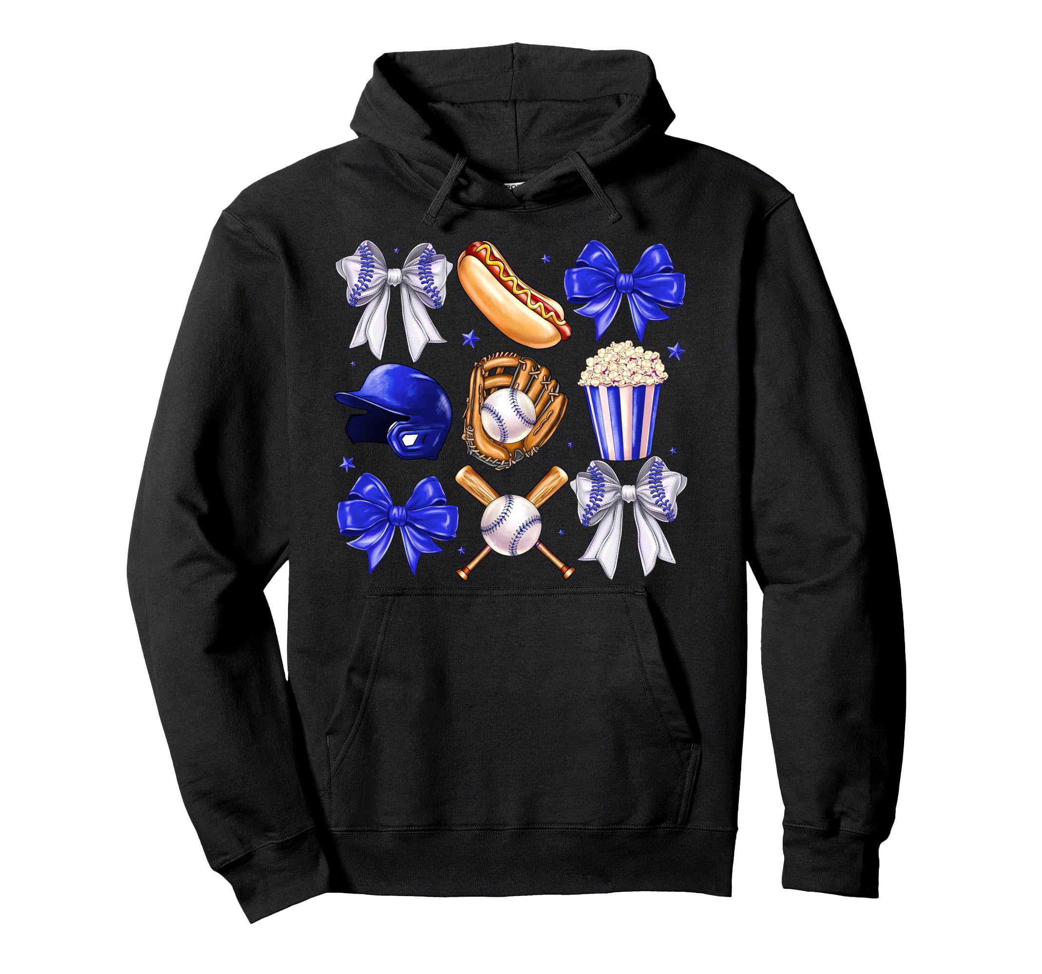 Baseball Coquette Bow Baseball Mama Hoodie - Graphic Print for Adults - T-Shirt, Sweatshirt, Hoodie