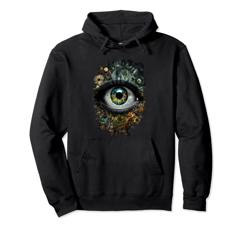 Weirdcore Eyes Indie Aesthetic Trippy Hoodie - Graphic Print for Adults - T-Shirt, Sweatshirt, Hoodie