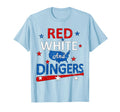 Red White And Dingers American Flag T-Shirt - Minimalist Print Unisex - T-Shirt, Sweatshirt, Hoodie