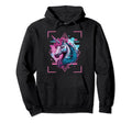Retrowave Unicorn Aesthetic Vaporwave Hoodie - Unique Graphic for Adults - T-Shirt, Sweatshirt, Hoodie
