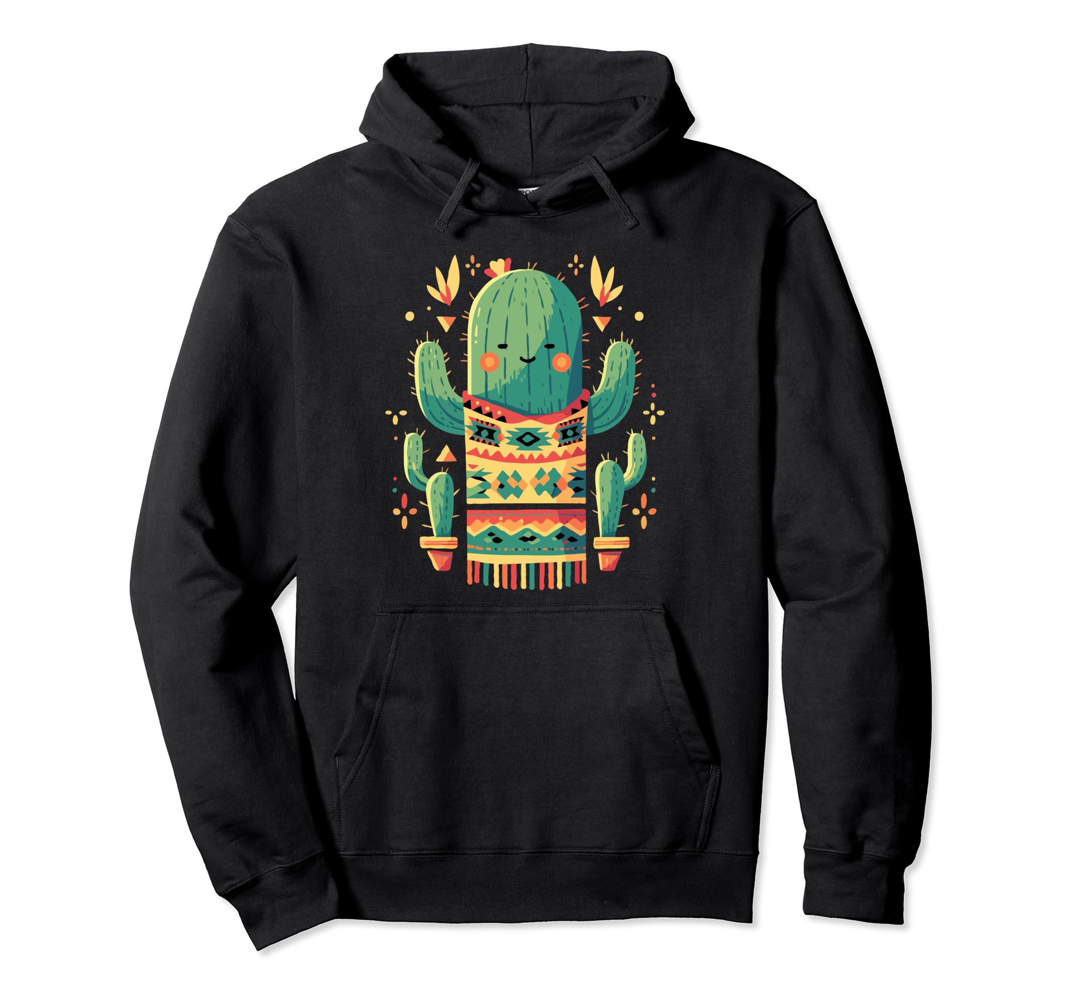 Cactus Serape Succulent Plant Cacti Hoodie - Casual Everyday Wear Unisex - T-Shirt, Sweatshirt, Hoodie