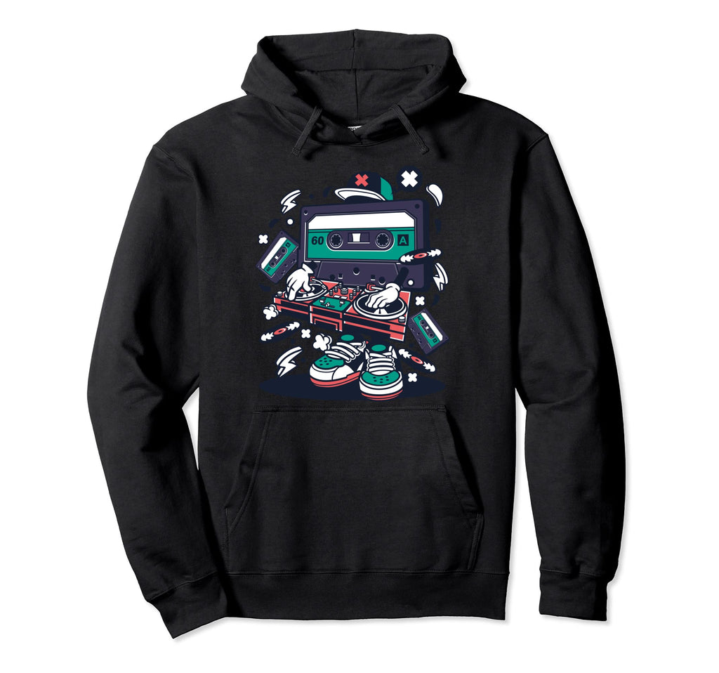 90S Oldschool Hiphop Dj Hoodie - Trendy Graphic for Adults - T-Shirt, Sweatshirt, Hoodie